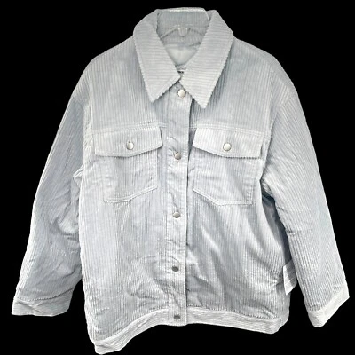 Asos куртка взрослый размер 8 серый шнур на пуговицах верхняя юбка Shacket выстеганная подкладка новый - Изображение 1 из 4