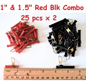 Deslizadores sinker de 50 piezas - 1"" rojo 25 + 1,5"" negro 25 - Imagen 1 de 2