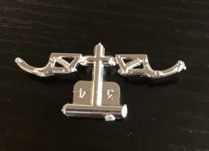 1959 Chevy Impala Hood HINGES Chrome 153 1667A Model Car Parts COMBINE SAVE $ - Picture 1 of 5