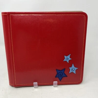 Creative Memories Red Blue Stars Picfolio 8"×8" Album CELEBRATE Pocket Pages - Image 1 of 4