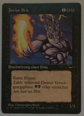 MTG Junun Efreet Arabian Nights Rare, German Language - Image 1 of 2
