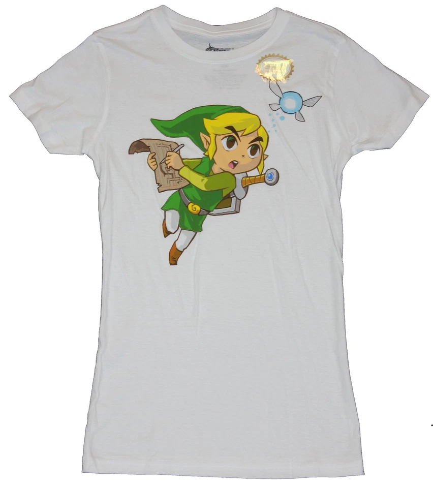 Camiseta Legend of Zelda Girls Juniors - Phantom Hourglass Link con Fairy Ciela Foto 1 de 1