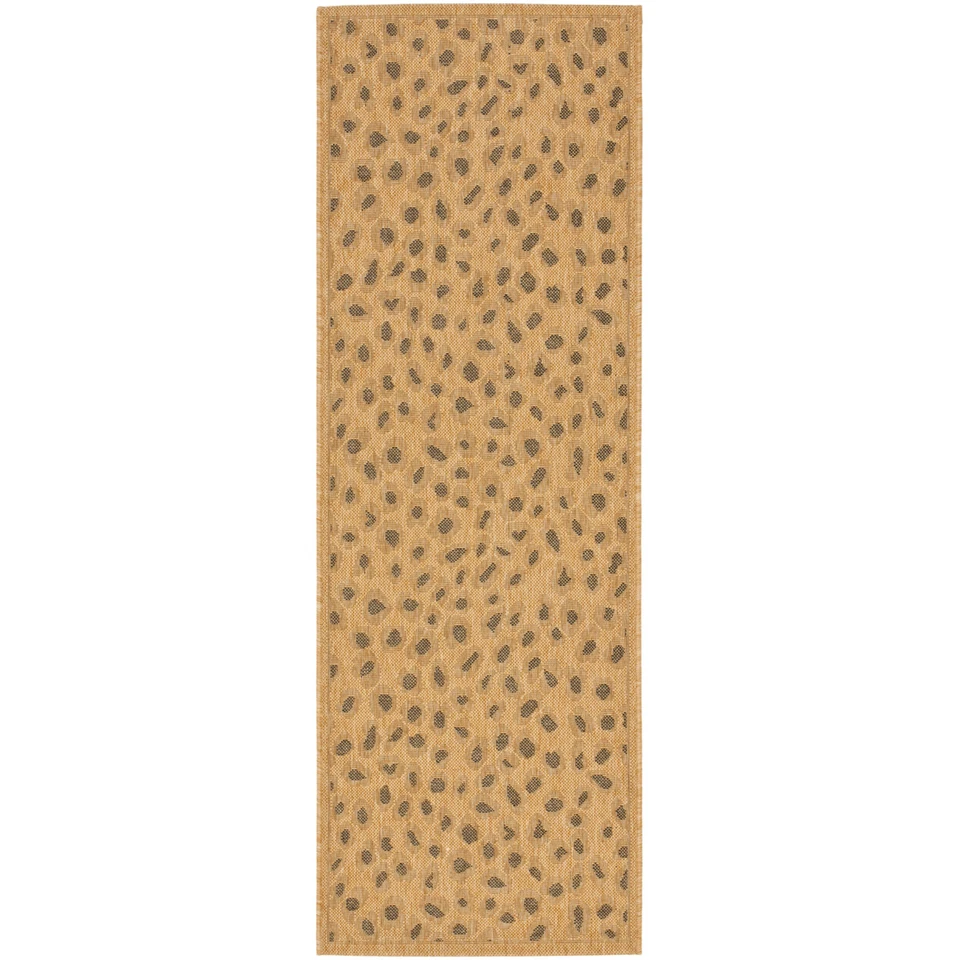 SAFAVIEH Courtyard Joye Indoor/ Outdoor Waterproof Patio Natural/Gold 2'3" '