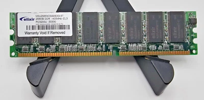 Elixir M2U25664DS88B3G-5T 256MB DDR-400MHz-CL3 RAM Memory (Qty of 1) - Image 1 of 2