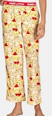 Winnie the Pooh Yellow Velour Pajama Lounge Pants - Large / L - New - Image 1 of 2