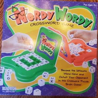 NERDY WORDY Crossword Puzzle Brain Game by Briarpatch 2005 Family Fun Game Night - Image 1 of 4