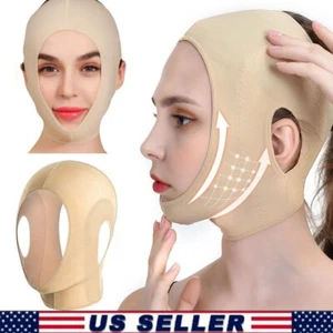 Reusable Beauty Sleeping Face Mask V-Line Lifting Mask Facial Slimming Strap USA - Picture 1 of 12