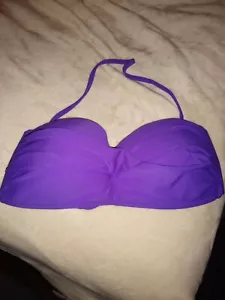 ABS (Macy's) Swim Top Bandeau Size 8 purple - Picture 1 of 5