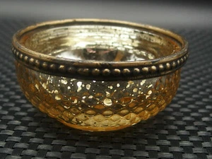 Teelichthalter mit Metallrand in antik-silberfarben Ø 8,5cm - Bild 1 von 3