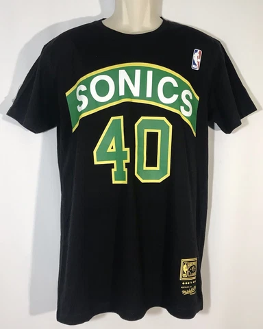 MITCHELL & NESS NBA HWC Shawn Kemp Supersonics Men's Name & Number Tee Black Cover