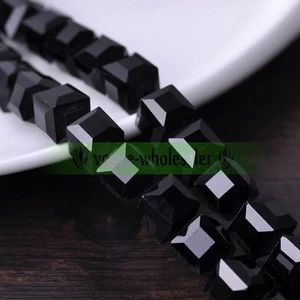 10pcs 14mm  Cube Faceted Crystal Glass Loose Crafts Beads lot for Jewelry Making - Picture 1 of 25