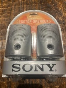 New Sony 3.5MM Desktop Stereo Speaker For Walkman/Discman. Battery Not Needed - Picture 1 of 1