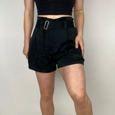 A.L.C. Cinturón ajustable de cintura de satén de tiro alto corto Delilah Foto 1 de 4