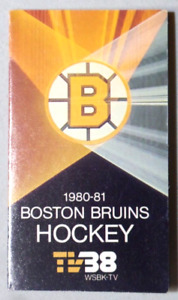 Vintage 1980-81 Boston Bruins NHL TV38 Schedule A674