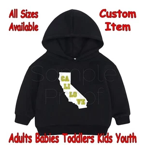 Bebé Infante Sudadera con Capucha Cali Love State Halloween Divertido Bautizo Cumpleaños Todas las Tallas  - Imagen 1 de 2