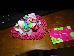 Baby Toddler Girls Bow Headband Hair Band Accessories Polka Dot NWT smaller - Picture 1 of 2