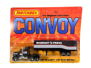 Matchbox Convoy CY-9 Midnight X-Press Kenworth Semi and Trailer ~ 1990