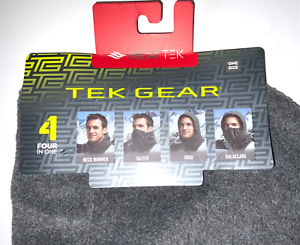Tek Gear Men's One Size Grey 4 In 1 Balaclava Heat Tek Wicking Microfleece Hood