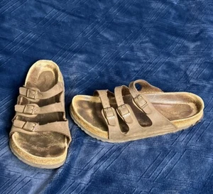 Birkenstock Florida sandalo donna 9 - 9,5 EU 40 plantare morbido marrone slide - Foto 1 di 15