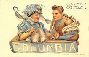 Columbia College University At The Football Game F. Earl Christy Postcard Copy - Picture 1 of 2