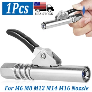 Professional Grease Gun Coupler Quick Release Lock Oil Injection Nozzle 10000PSI - Picture 1 of 11
