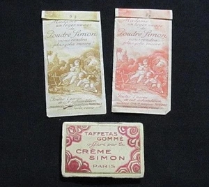 Produits Simon poudre en sachet taffetas gommé 1920 angelots Art-déco - Picture 1 of 8