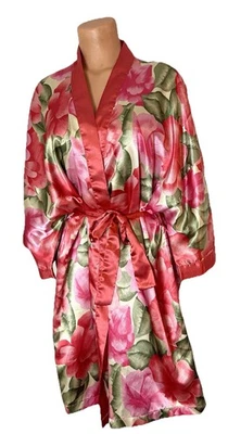 Juego de 2 camisones Vanity Fair rosa brillante satinado floral y quimise MIDI Foto 1 de 4