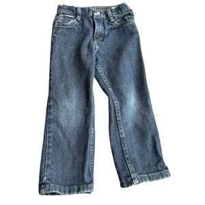 Wrangler Boys 4T Blue Denim Straight Leg Jeans 100% Cotton - Picture 1 of 8