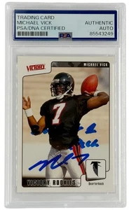 Atlanta Falcons Michael Vick Autographed 2001 Upper Deck Victory RC #374 PSA/DNA - Picture 1 of 2