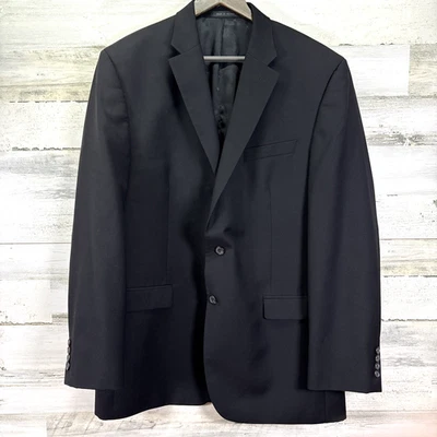 LAUREN Ralph Lauren Hombres Negro 100% Lana 3 Botones Traje de Verano Chaqueta Talla 44L Foto 1 de 4