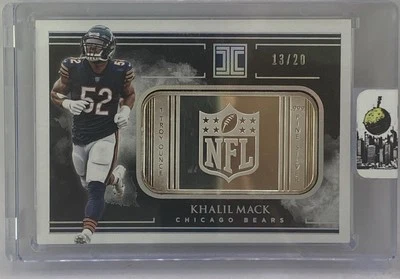 2019 Panini Impeccable Khalil Mack Silver Bar 1 Troy Ounce #/20 Bears SP SSP - Image 1 of 3
