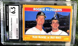 1998 SCORE CGC ROOKIE SLUGGERS MARK MCGWIRE/MATT NOKES 1987 ALL-STARS - Picture 1 of 2