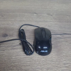 Asus MOBTUO Optical Mouse Black Wired Ergonomic 1000 DPI Wheel 3-Buttons Scroll - Picture 1 of 1