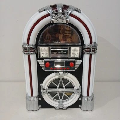 Signify Mini Retro table Jukebox CD Player w/Bluetooth AM/FM radio & USB/SD - Image 1 of 4