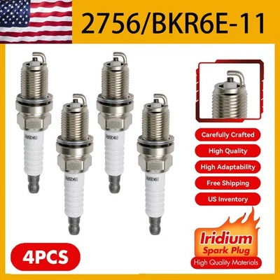 4 PCS Upgrade Iridium & Spark Plugs For 1992-2001 Toyota Camry 2.2L l4 US - Image 1 of 4