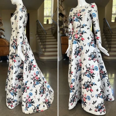 Valentino Elegant "Enchanted Jungle" Brocade Dress Monkeys & Parrots Resort 2017 - Image 1 of 4