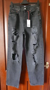 BDG Baggy Boyfriend Jeans, Sizes 29W & 28W, Washed Black, High Waist, BNWT - Picture 1 of 8