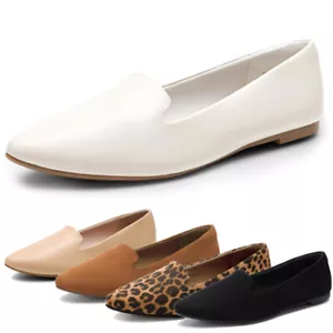 Women's Flats Pointed Toe Slip-On Lightweight Business Casual Dress Shoes - Picture 1 of 37