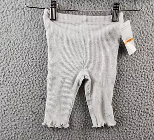 Calvin Klein Ribbed Leggings Baby Girls' 12M Light Grey Pull On Elastic Waist - Picture 1 of 13
