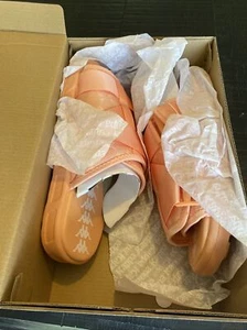 KAPPA 222 BANDA MITEL 4 SANDALS PINK BLUSH- WHITE UNISEX SIZE 9 Uk 8 - Picture 1 of 8