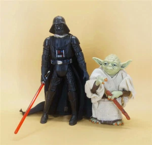 lot of 2 Disney Star Wars Darth Vader Yoda Jedi ACTION FIGURE 5" 8" high - Picture 1 of 11