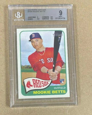 2014 Topps Heritage #H558 Mookie Betts BGS 9 Red Sox $199.99 - Image 1 of 2