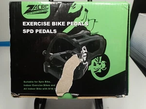 Zacro Exercise bike pedals Spd pedals for Spin bike Indoor Exercise 9/16 axels - Picture 1 of 3