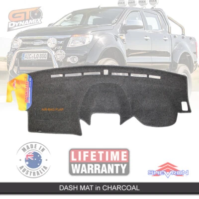 DASH MAT FORD RANGER PX T6 Wildtrack XLT XL XLS 10/2011-5/2015 Charcoal DM1244 - image 1 of 4