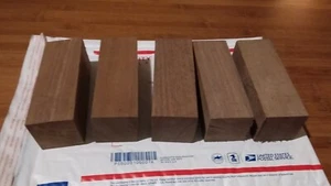 5) BLACK WALNUT DUCK CALL / TURNING BLANKS, 1-7/8" X 1-7/8" X5 " - Picture 1 of 2
