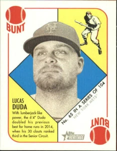 2015 Topps Heritage '51 Collection Mini Black Back #65 Lucas Duda SP BX 5V - Picture 1 of 1