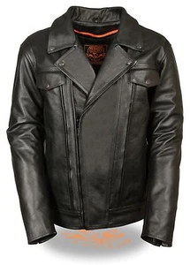 Men's Naked Cow Dual Side Utility Pocket Motorcycle Jacket  w/ Two Gun Pockets - Picture 1 of 5