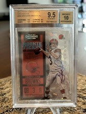 2012 Contenders Brandon Weeden Cracked Ice Rookie Ticket Auto 16/20 BGS 9.5 TG