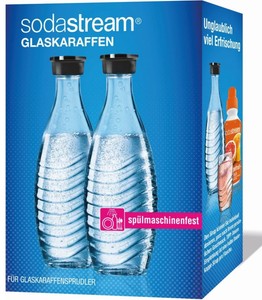 SodaStream DuoPack Glaskaraffe Ersatzflaschen für Crystal und Penguin 2x 0.615L