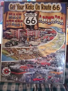 Póster enmarcado 22x28 A&W Root Beer Main Street America Get Your Kicks On Route 66 - Imagen 1 de 7